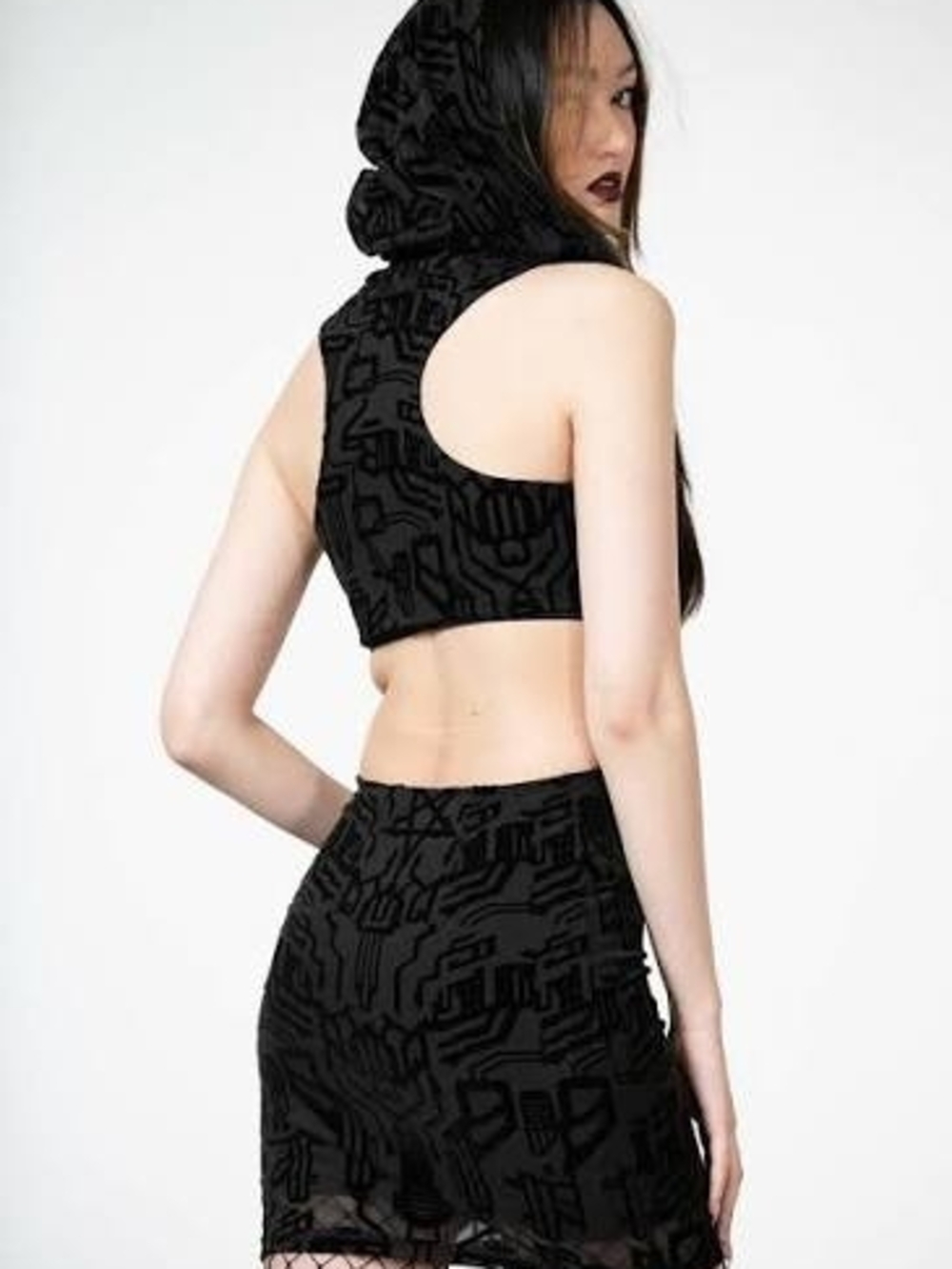 Killstar Ultravox Hooded Dress - Picture 7 of 8